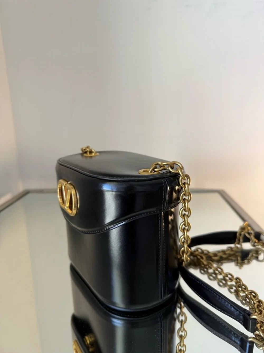 Valentino Garavani Vain Vanity Bag In Shiny Calfskin $3,450